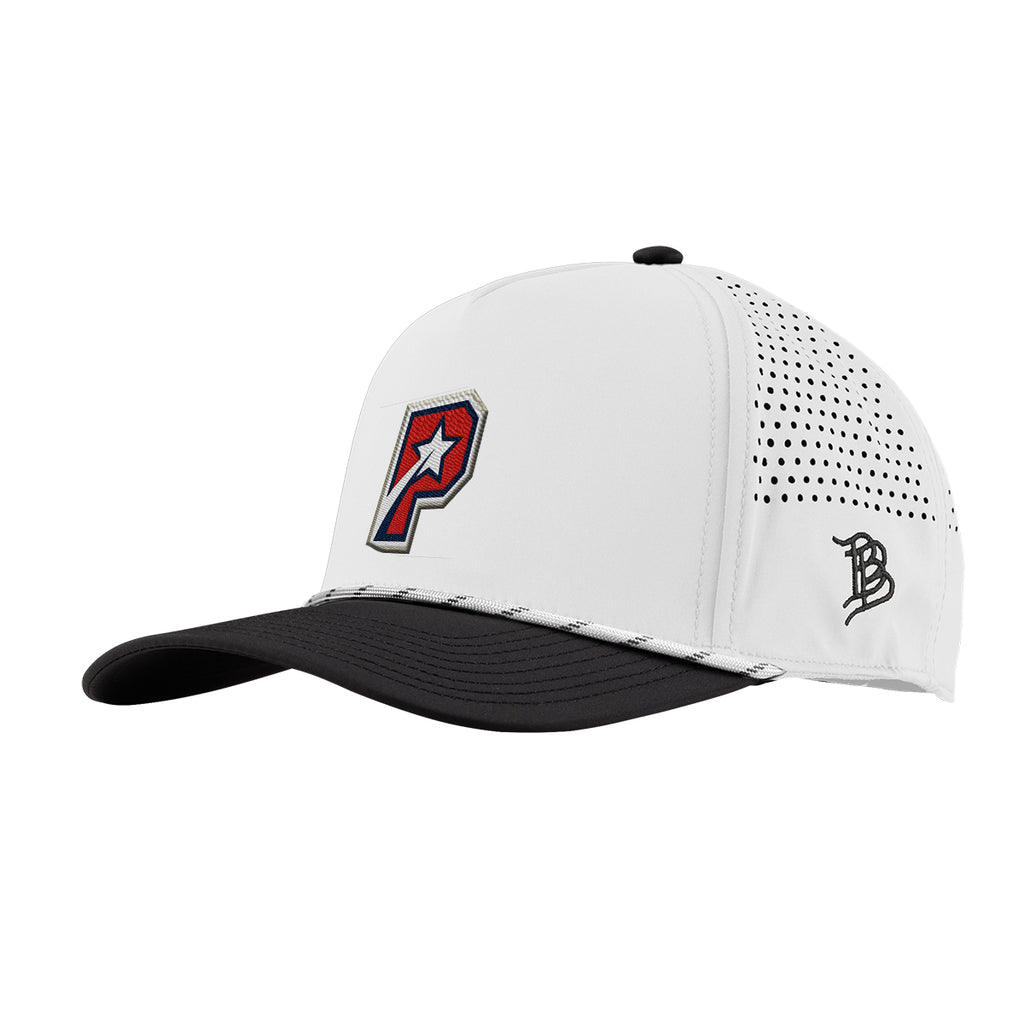 Branded Bills 545 Rope Cap, Bare Curved Embroidery - White/Black with White/Black - Embroidery