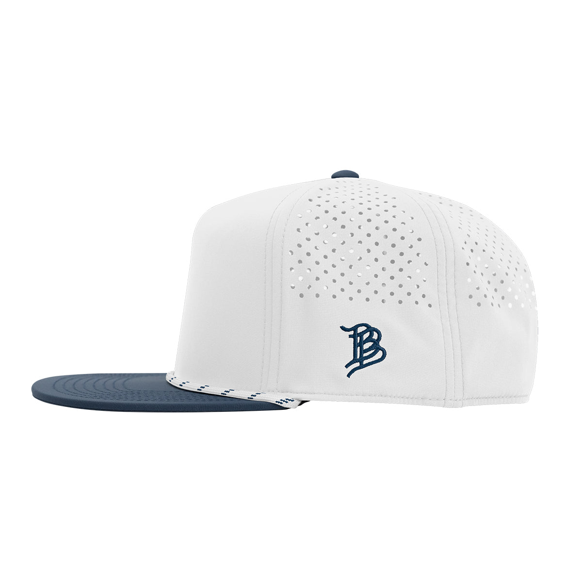 Branded Bills 555 Rope Cap, Bare Flat Embroidery - White with Orion - Side