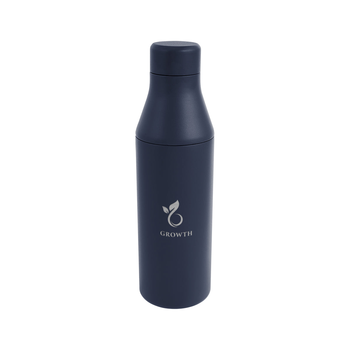 Branson Recycled Stainless Steel Bottle, 15 oz - Navy - Laser Engraving