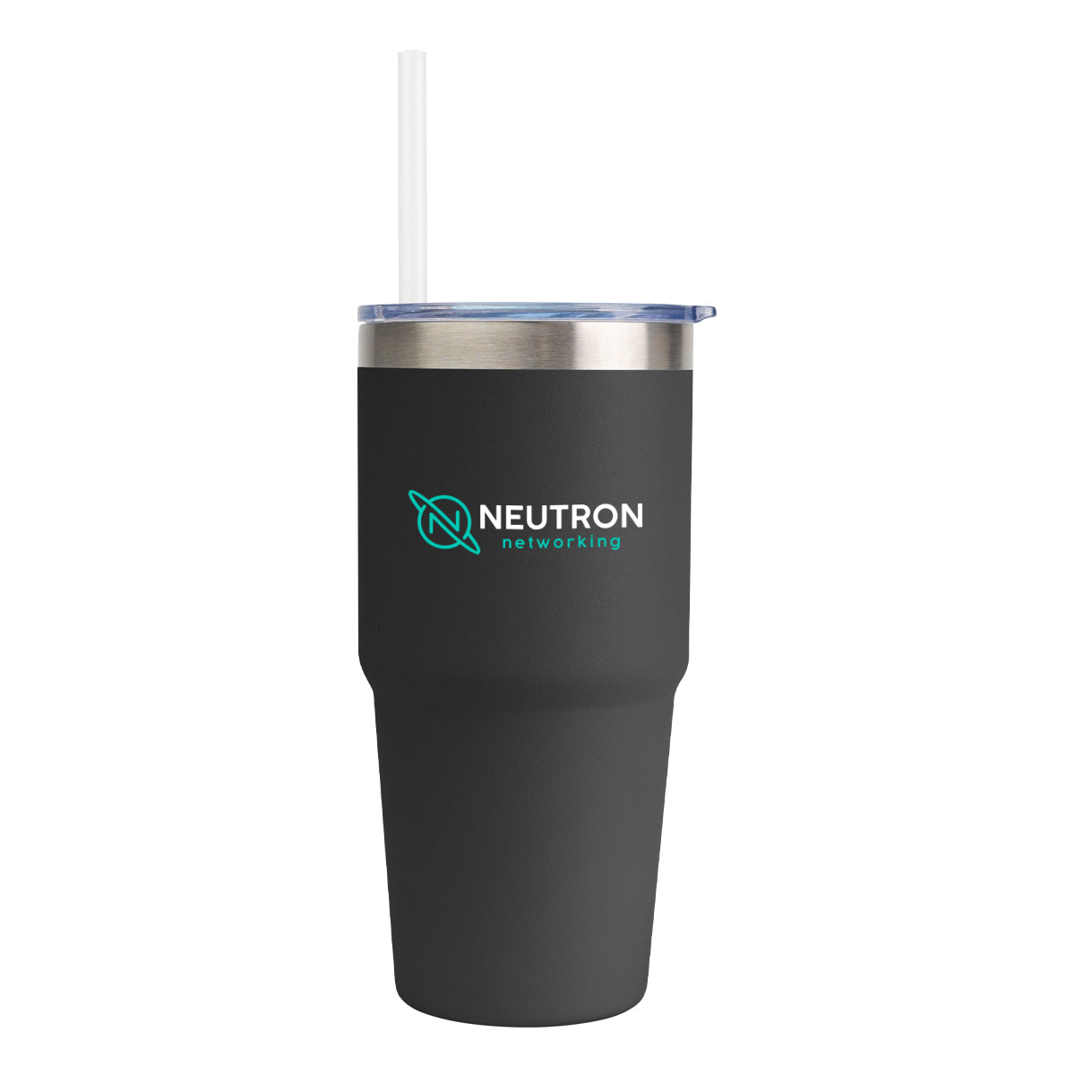 Brea Recycled Stainless Steel Tumbler, 14 oz - Black - Colorbrite