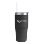 Brea Recycled Stainless Steel Tumbler, 14 oz - Black - Silk Screen