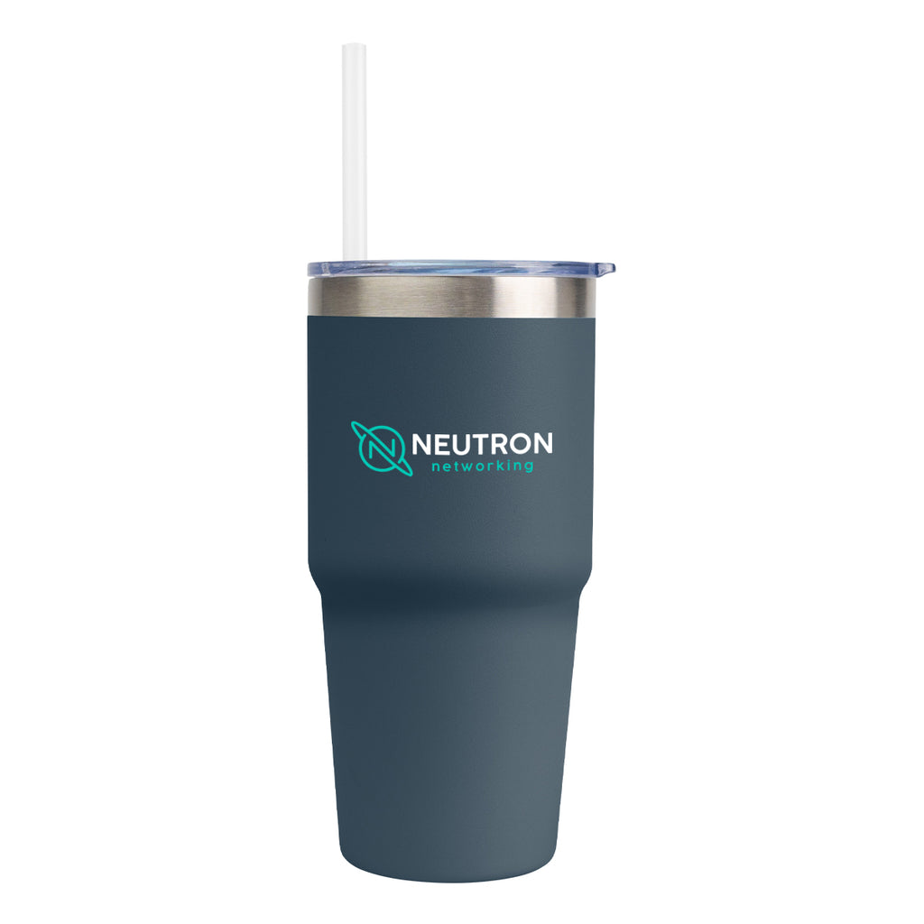 Brea Recycled Stainless Steel Tumbler, 14 oz - Navy - Colorbrite