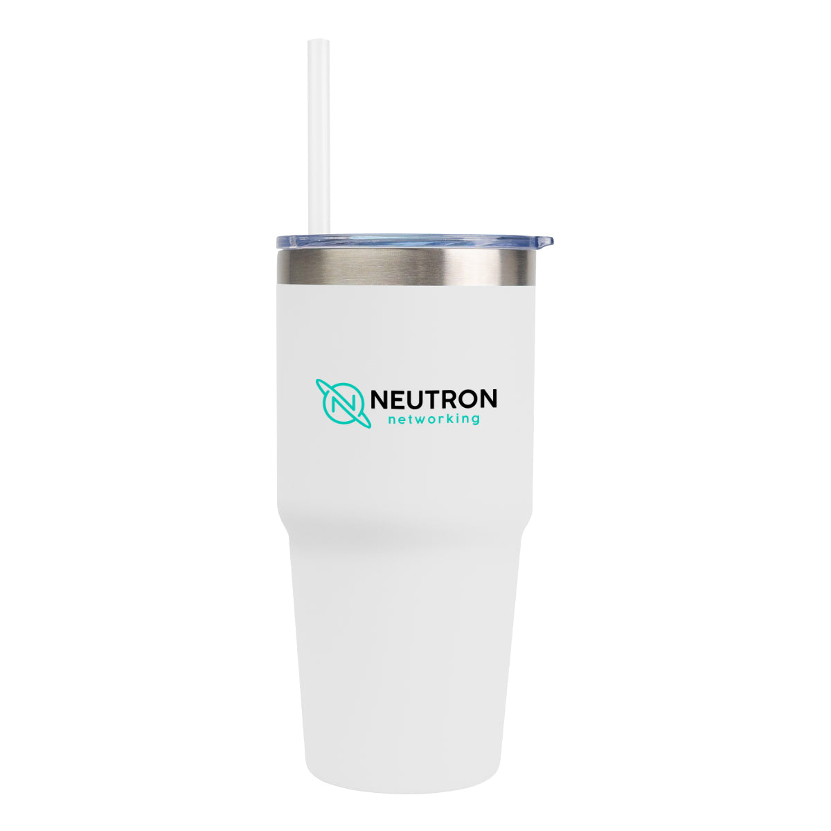 Brea Recycled Stainless Steel Tumbler, 14 oz - White - Colorbrite