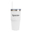 Brea Recycled Stainless Steel Tumbler, 14 oz - White - Silk Screen