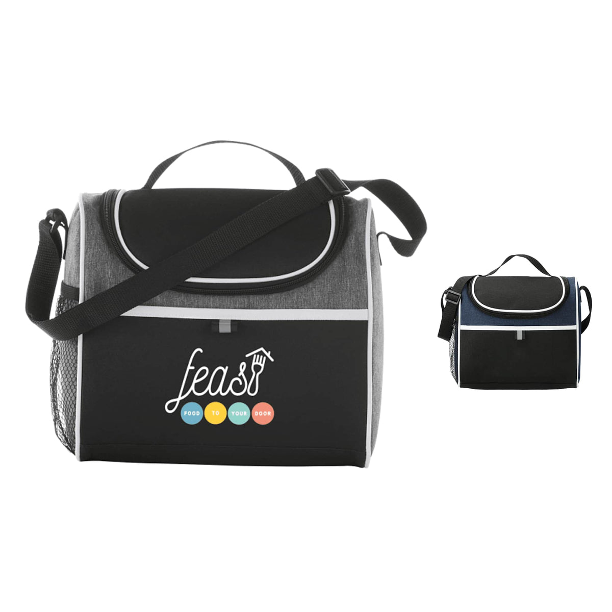 Break Time Lunch Cooler for 9 Cans Transfer - Graphite - Front Group