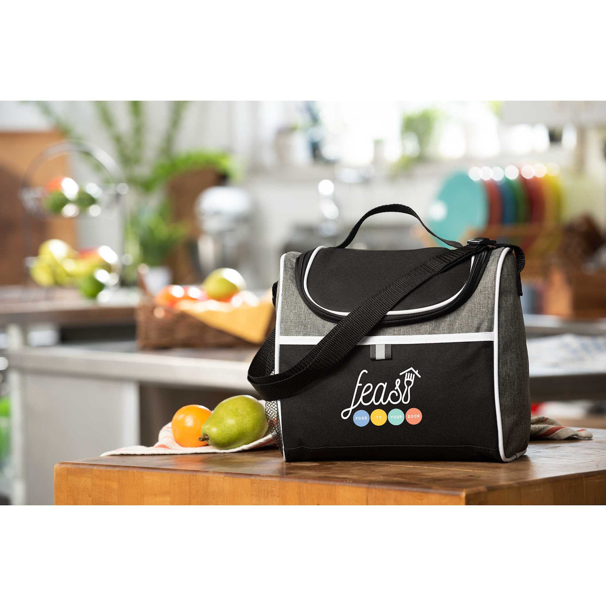 Break Time Lunch Cooler for 9 Cans Transfer - Graphite - Front