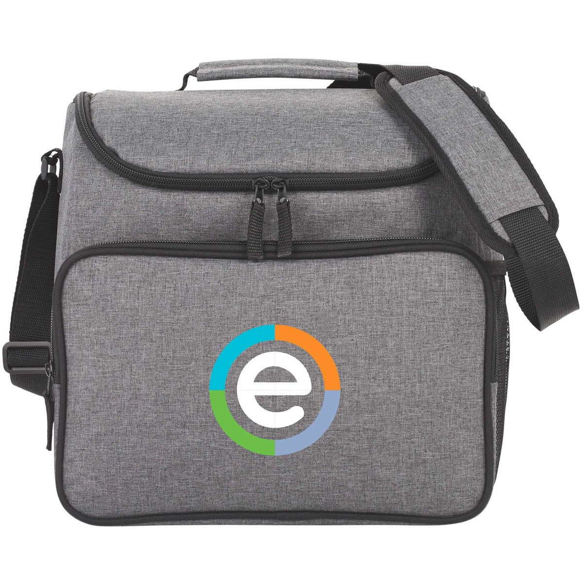 Break Time Recycled Event Cooler for 24 Cans Embroidery - Charcoal - Front