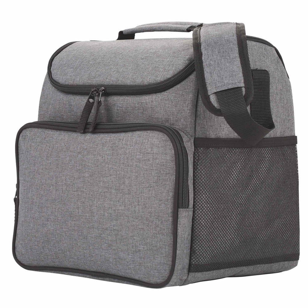 Break Time Recycled Event Cooler for 24 Cans Embroidery - Charcoal - Left Angle 3
