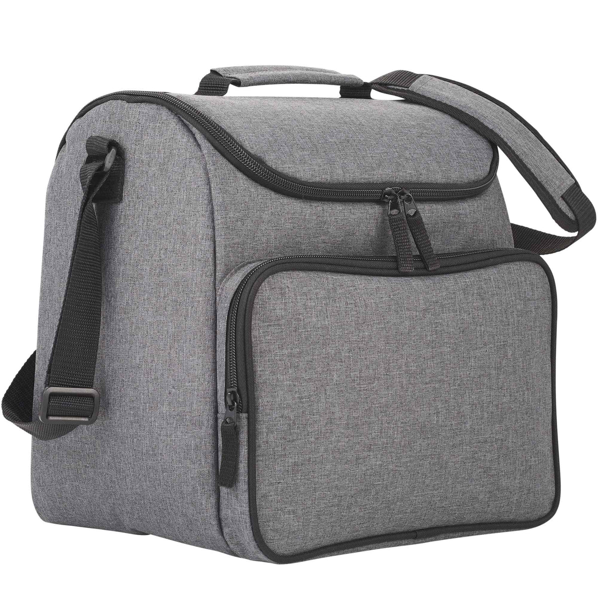 Break Time Recycled Event Cooler for 24 Cans Embroidery - Charcoal - Right Angle 2