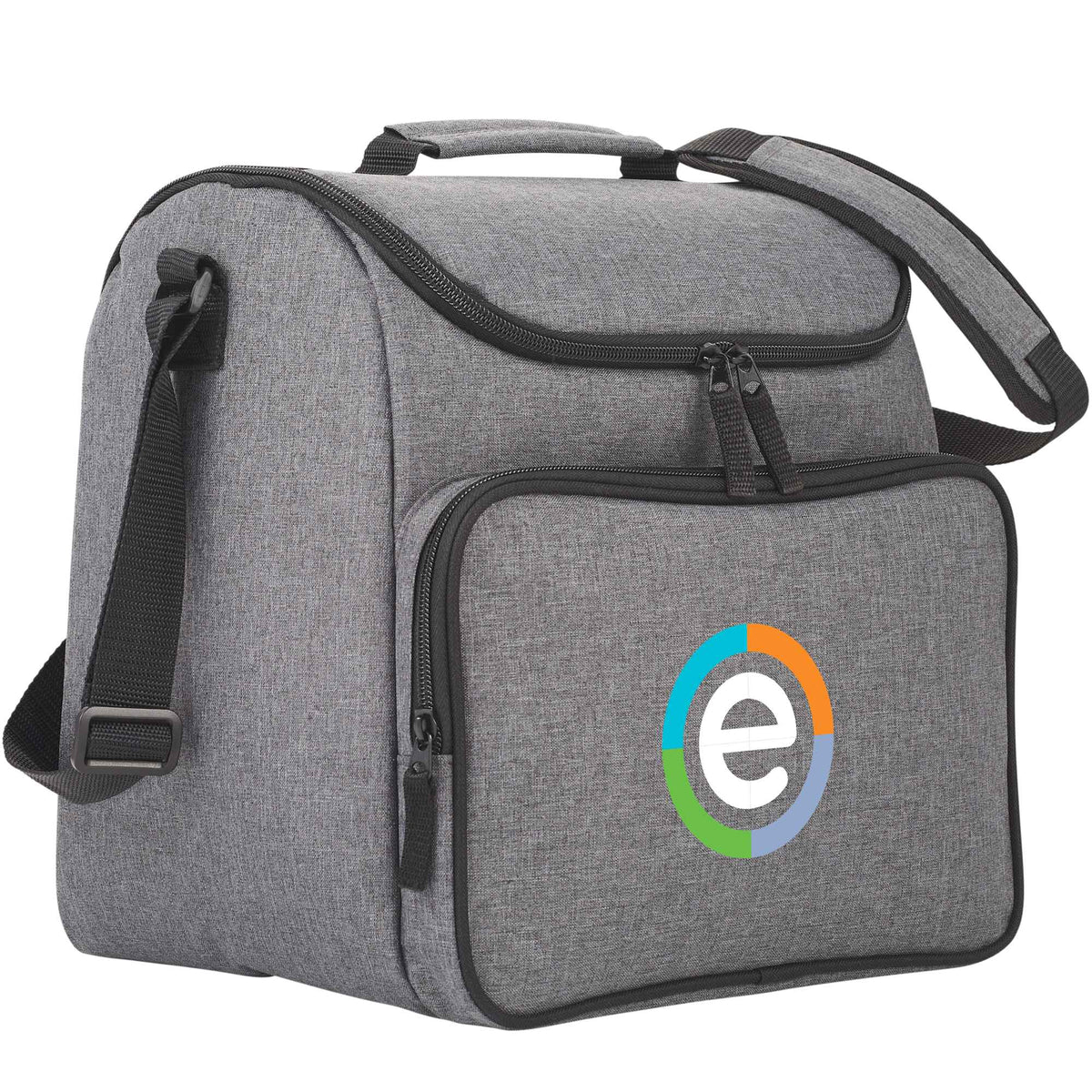 Break Time Recycled Event Cooler for 24 Cans Embroidery - Charcoal - Right Angle