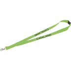 Breakaway Lanyard with Swivel Lobster Clip, 3/4 Inch Wide - Green - Front