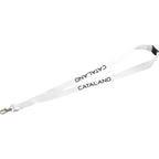 Breakaway Lanyard with Swivel Lobster Clip, 3/4 Inch Wide - White - Front