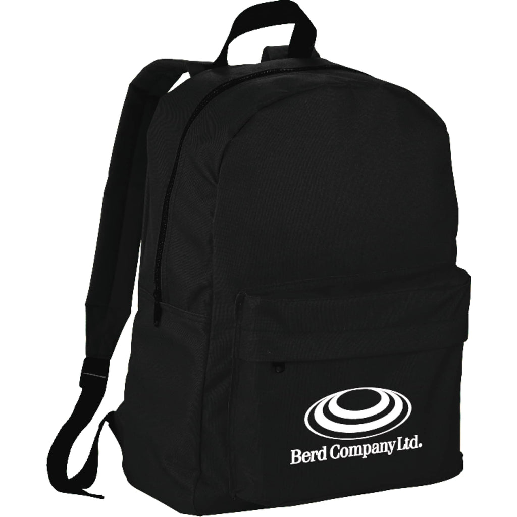 Breckenridge Backpack with Flap Front Pocket Embroidery - Black - Photo