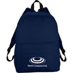 Breckenridge Backpack with Flap Front Pocket Full Color - Navy Blue - Front