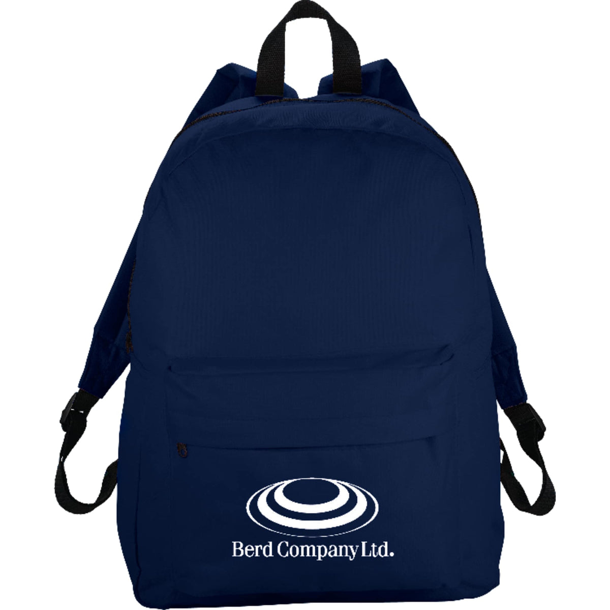 Breckenridge Backpack with Flap Front Pocket Full Color - Navy Blue - Front