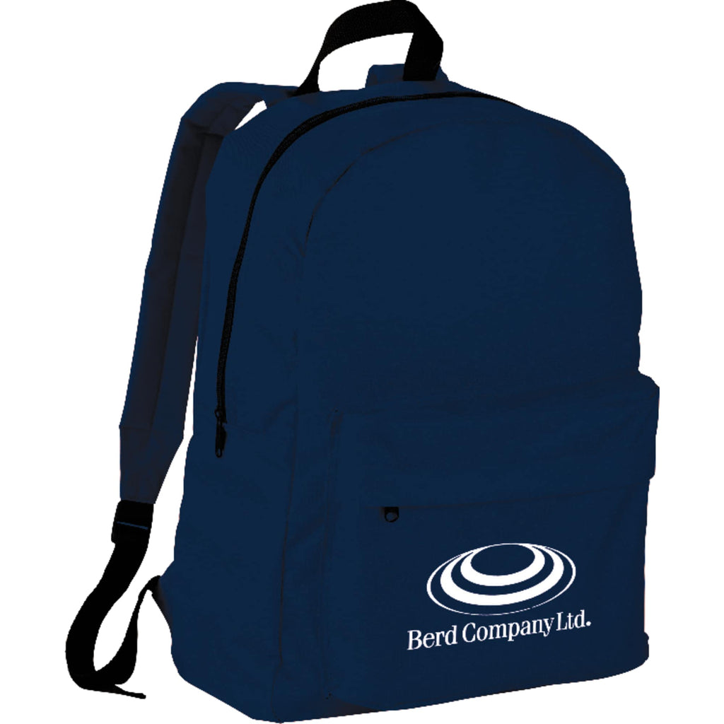 Breckenridge Backpack with Flap Front Pocket Full Color - Navy Blue - Photo