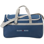 Breezy Duffel Bag with U-Shaped Opening in Recycled Polyester Embroidery - Navy - Front