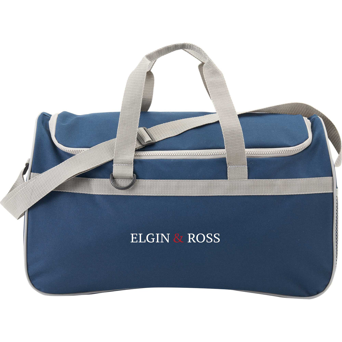 Breezy Duffel Bag with U-Shaped Opening in Recycled Polyester Embroidery - Navy - Front