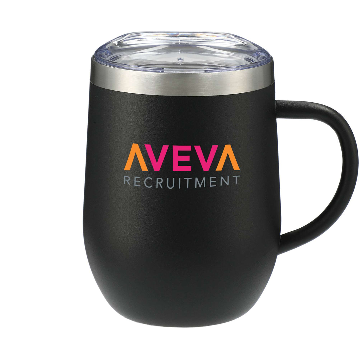 Brew Copper Insulated Coffee Mug, 12 oz - Black - Front