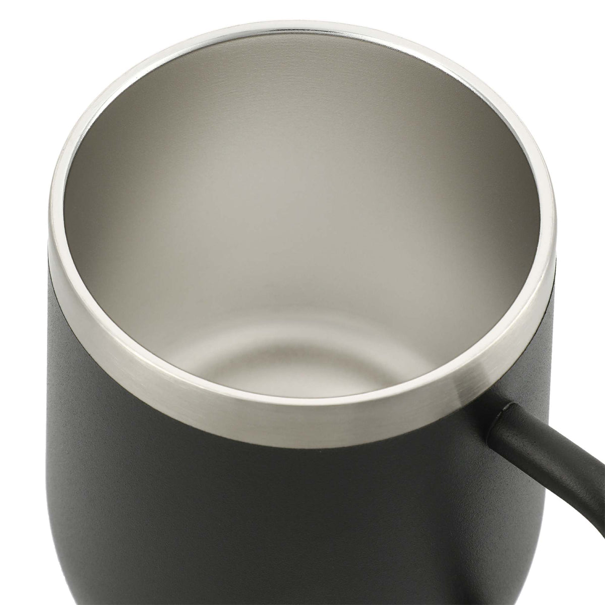 Brew Copper Insulated Coffee Mug, 12 oz - Black - Top Open
