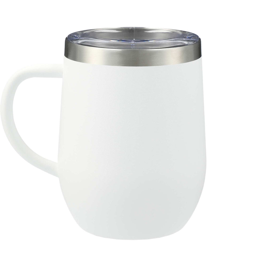 Brew Copper Insulated Coffee Mug, 12 oz - White - Back