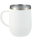 Brew Copper Insulated Coffee Mug, 12 oz - White - Back
