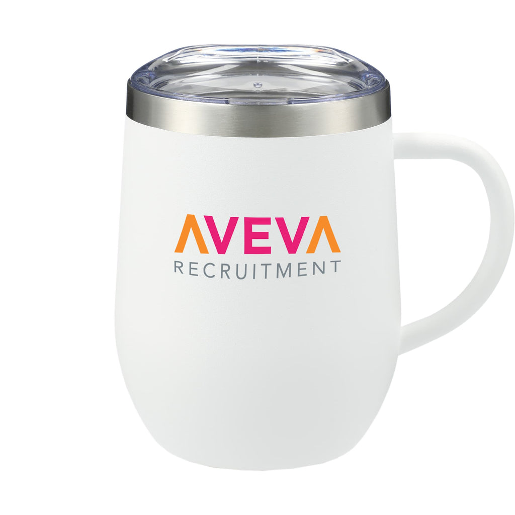 Brew Copper Insulated Coffee Mug, 12 oz - White - Front