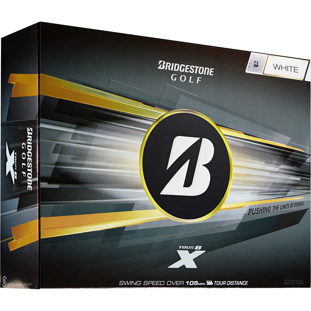 Bridgestone Tour B X Golf Balls for Fast Swing Speeds, 12 Pack Full Color - White - Right Angle Packaging
