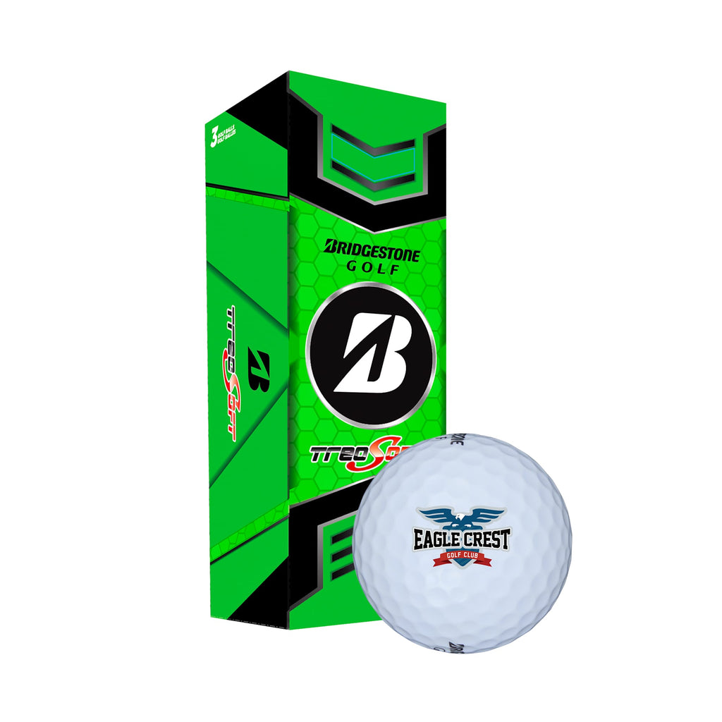 Bridgestone TreoSoft Soft Feel Golf Balls, 3 Pack Full Color - White - Default