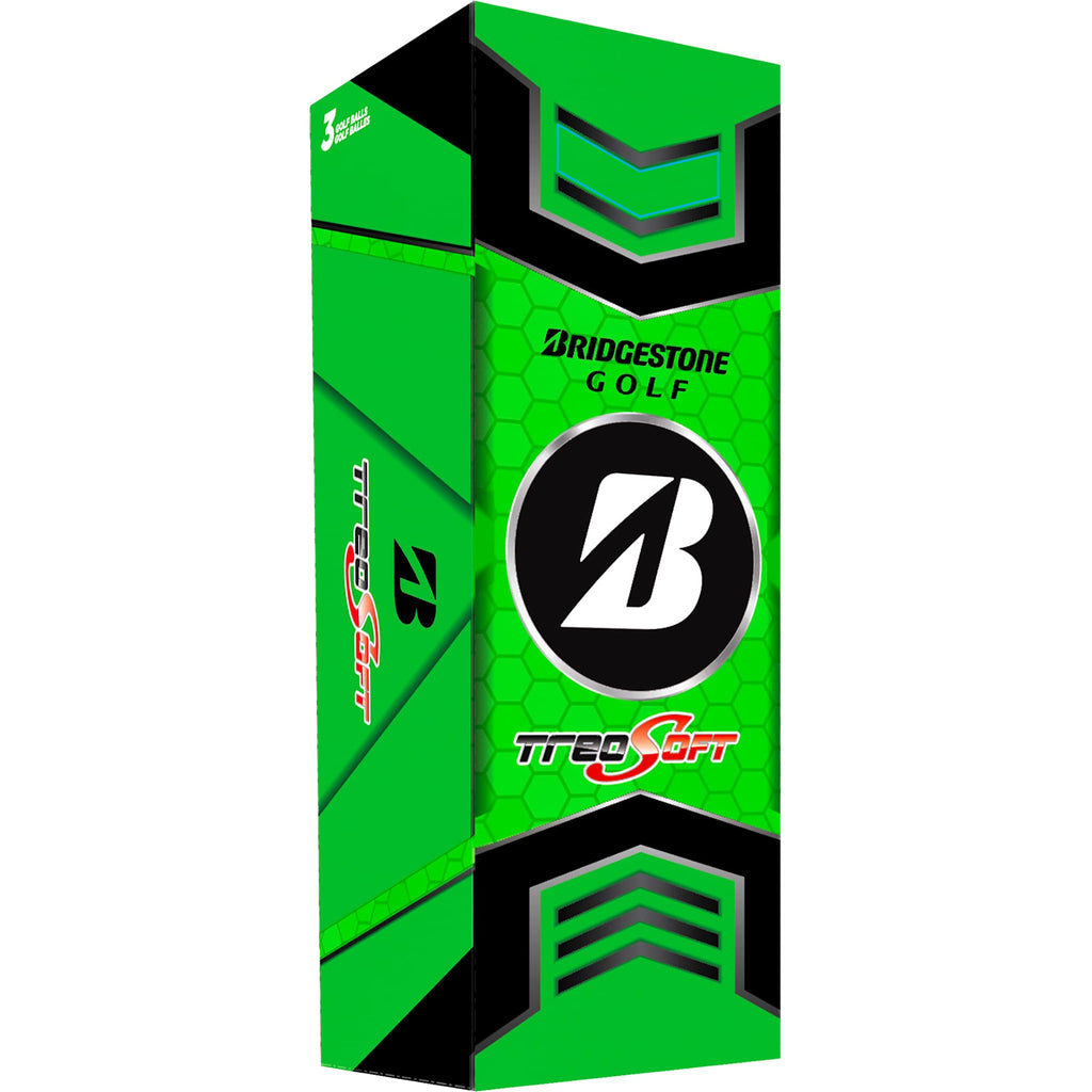 Bridgestone TreoSoft Soft Feel Golf Balls, 3 Pack Full Color - White - Packaging
