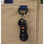Brighton Duffel Bag with Navy Webbing in Recycled Polyester Embroidery - Tan - Detail 3