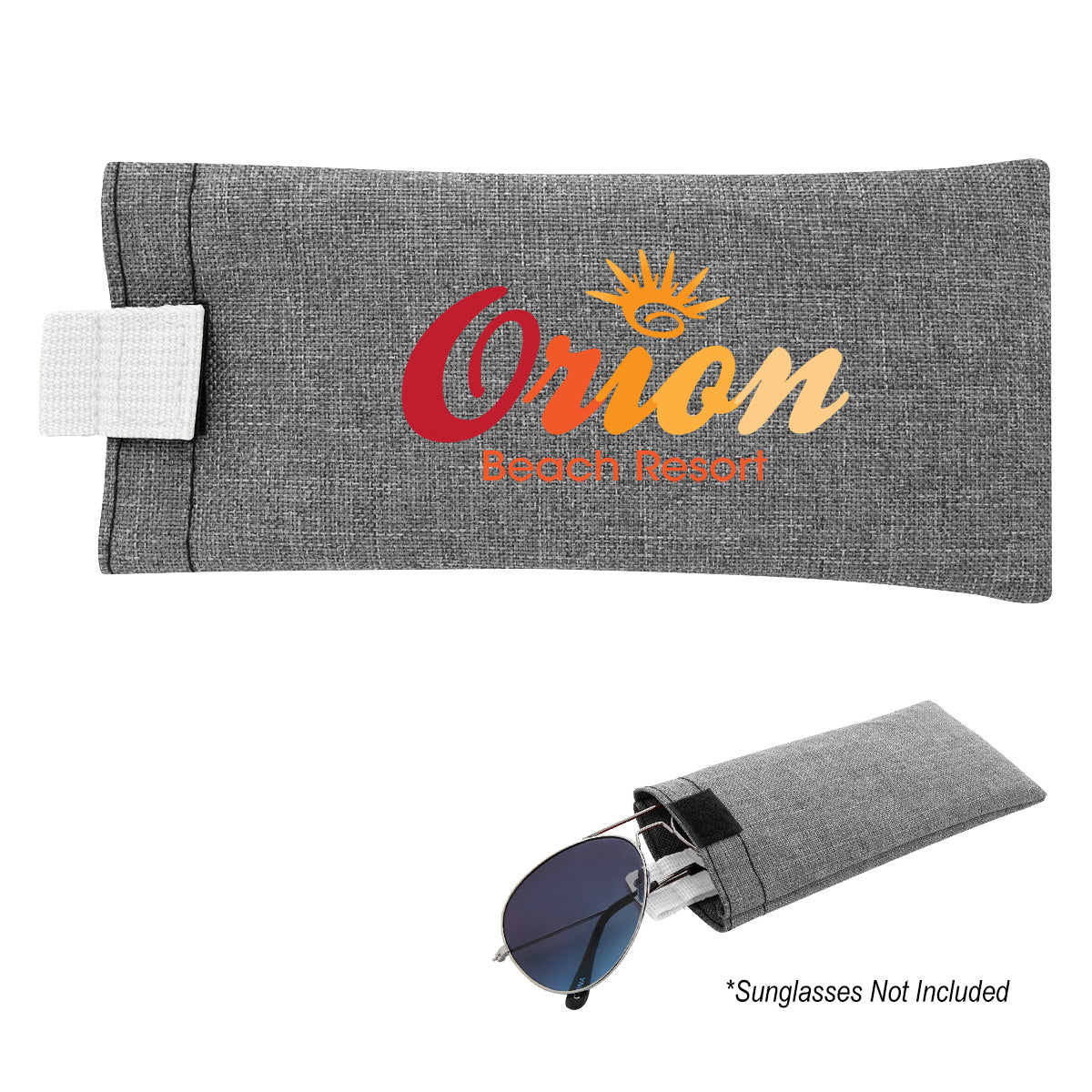 Brighton Pouch for Eyeglasses, Heathered - Gray With White - Colorbrite