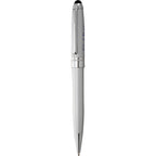 Bristol Brass Ballpoint Pen with Stylus - Silver - Front 2