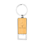 Bristol Key Tag and Bottle Opener in Bamboo - Bamboo - Laser Engraving