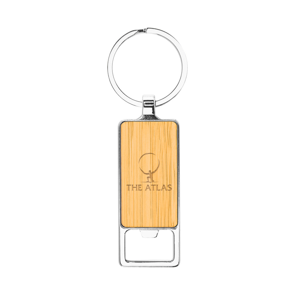 Bristol Key Tag and Bottle Opener in Bamboo - Bamboo - Laser Engraving