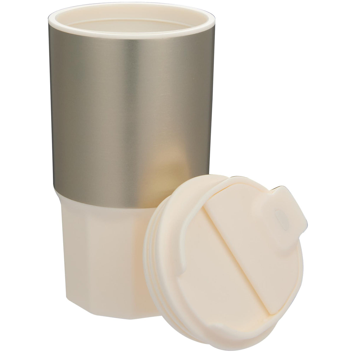 Brit Tumbler with Recycled Liner, 15 oz - White - Lid 2