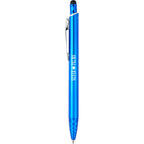 Brite Gel Stylus Pen in Recycled Aluminum Laser Engraving - Blue - Front