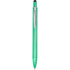 Brite Gel Stylus Pen in Recycled Aluminum Laser Engraving - Green - Clip