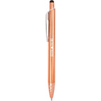 Brite Gel Stylus Pen in Recycled Aluminum Laser Engraving - Orange - Front