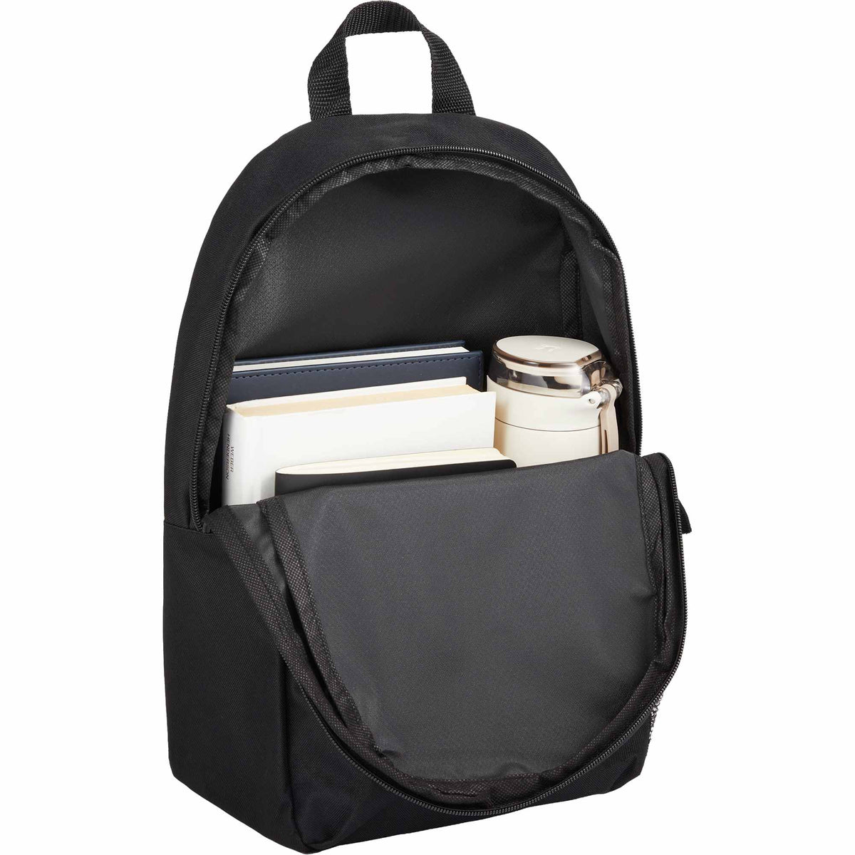 Brix Everyday Backpack in Recycled Polyester Embroidery - Black - Detail