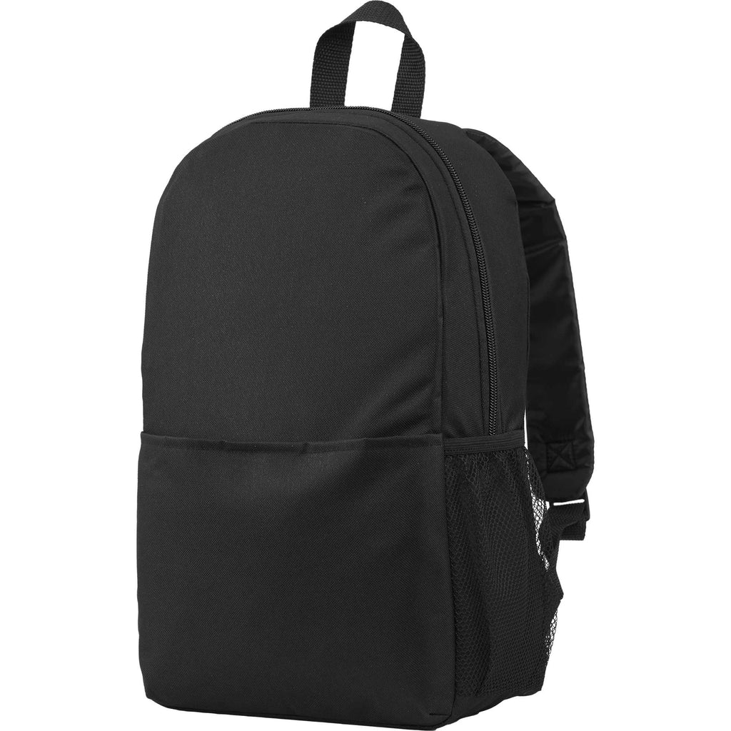 Brix Everyday Backpack in Recycled Polyester Full Color - Black - Left Angle 2