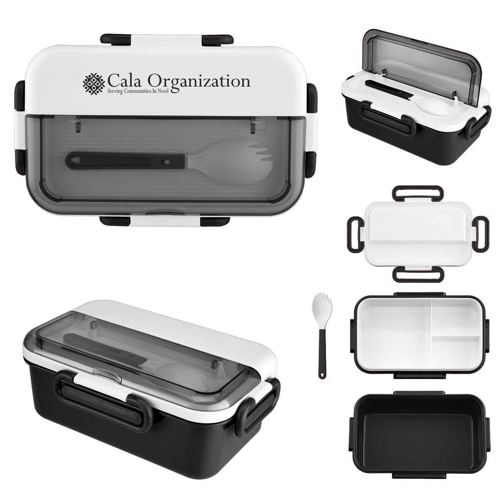 Broadview Bento Box and Spork - Black - Silk Screen