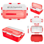 Broadview Bento Box and Spork - Red - Full Color