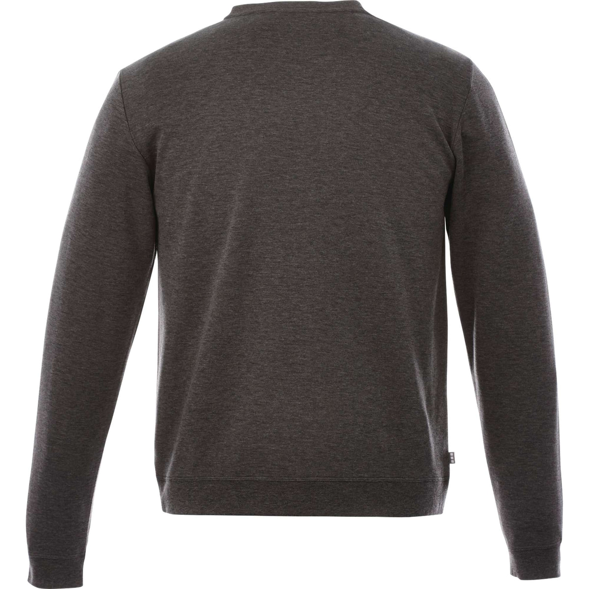 Bromley Knit V-Neck Sweater for Men Embroidery - Heather Dark Charcoal - Back Flat