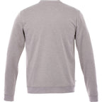Bromley Knit V-Neck Sweater for Men Embroidery - Heather Grey - Back Flat
