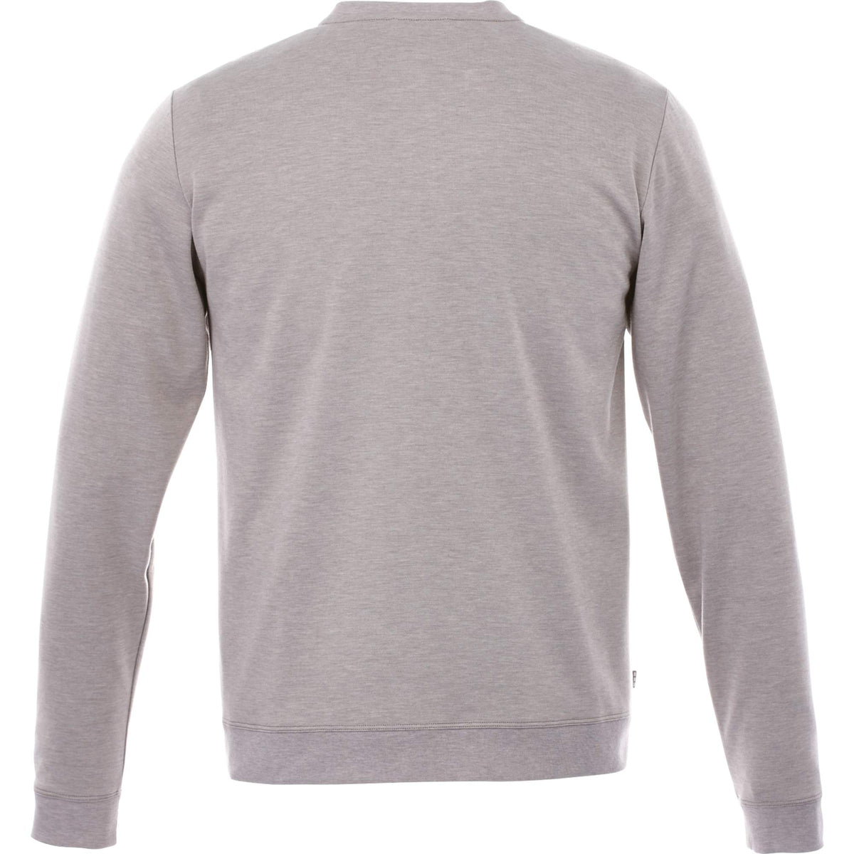Bromley Knit V-Neck Sweater for Men Embroidery - Heather Grey - Back Flat