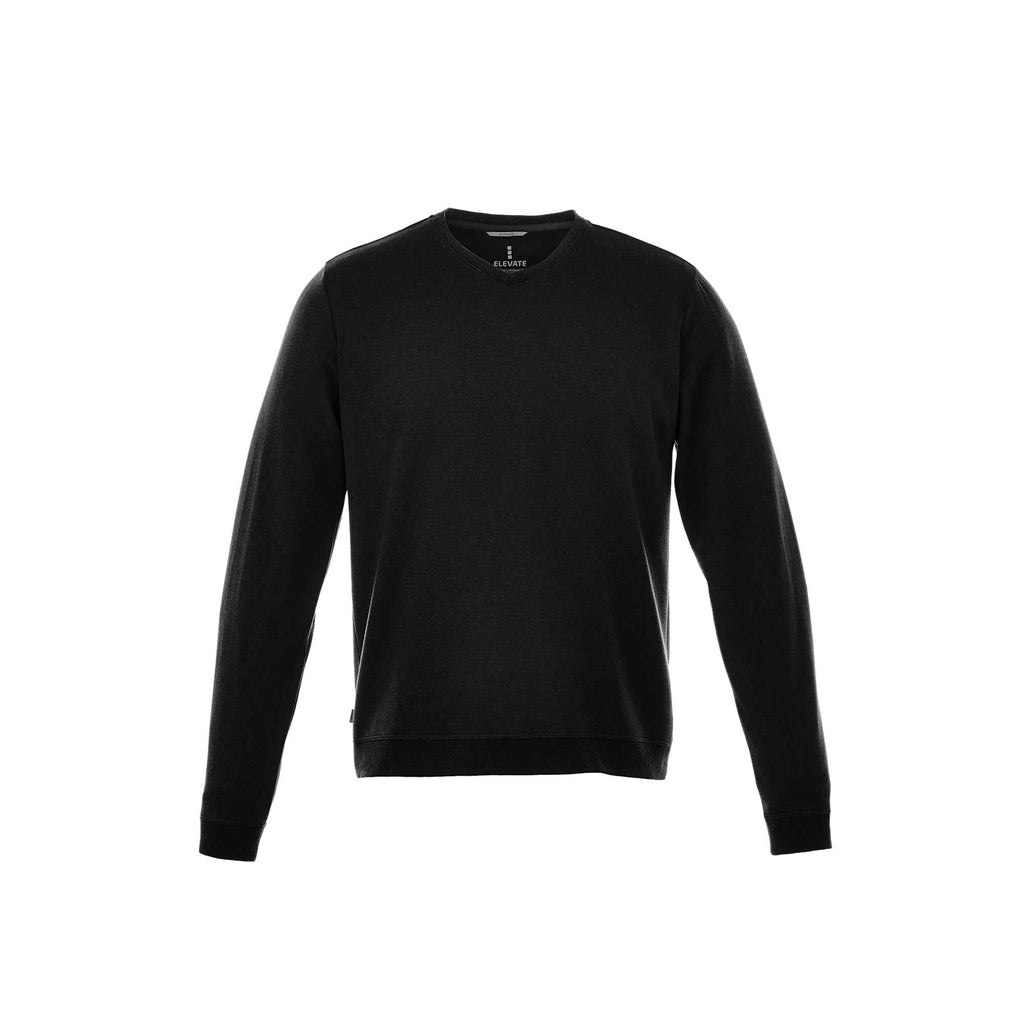 Bromley Knit V-Neck Sweater for Men Transfer - Black - Front Flat