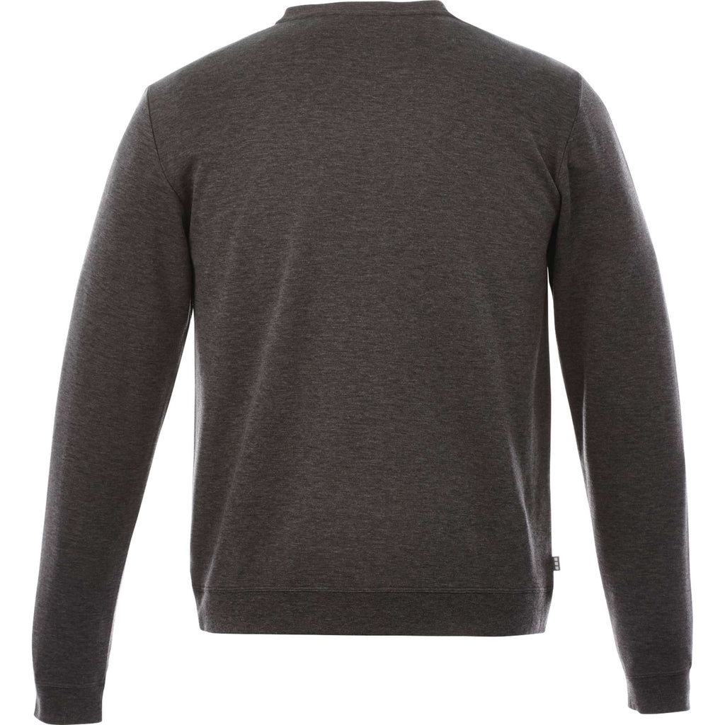 Bromley Knit V-Neck Sweater for Men Transfer - Heather Dark Charcoal - Back Flat