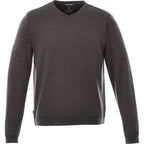 Bromley Knit V-Neck Sweater for Men Transfer - Heather Dark Charcoal - Front Flat