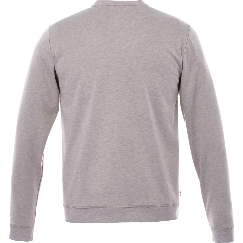 Bromley Knit V-Neck Sweater for Men Transfer - Heather Grey - Back Flat